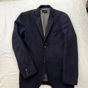 Wings and Horns- indigo patchwork blazer